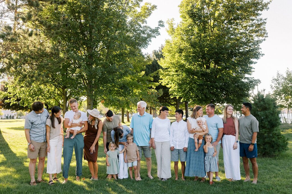 Extended family reunion session in Traverse City, Michigan.